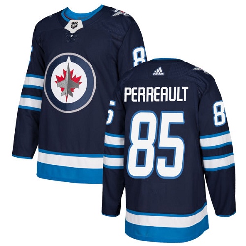 Adidas Jets #85 Mathieu Perreault Navy Blue Home Authentic Stitched NHL Jersey